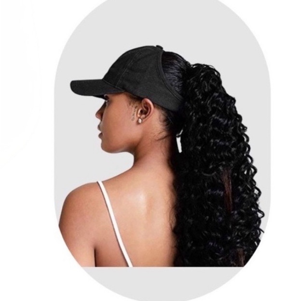 NEW Sherpa NY Rhinestone (Gold) Logo ponytail baseball cap with Red satin lining - Picture 10 of 10